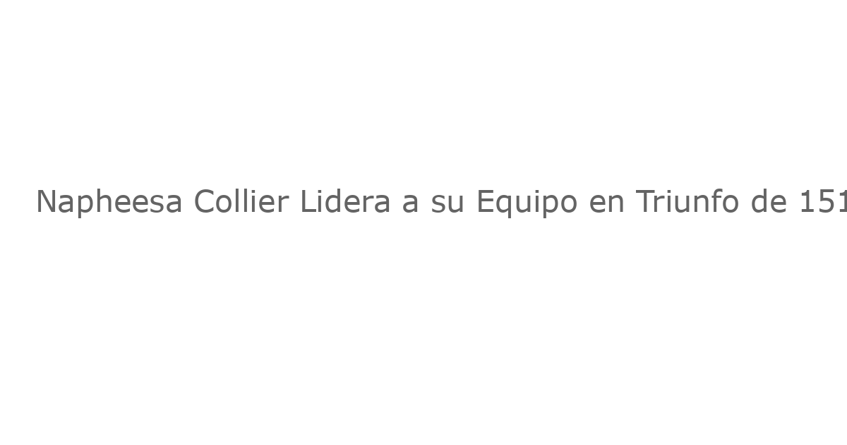 Napheesa Collier Lidera a su Equipo en Triunfo de 151-131 contra Team Clark en el Juego de Estrellas de la WNBA