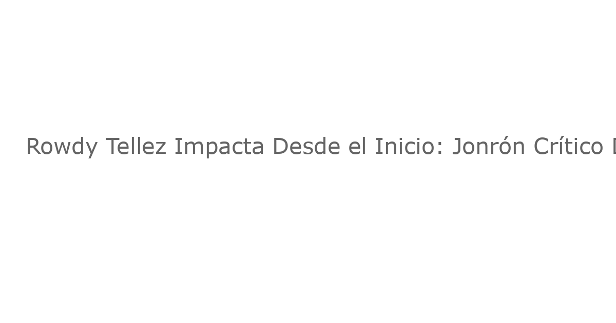 Rowdy Tellez Impacta Desde el Inicio: Jonrón Crítico Del Ranger Contra Los Dodgers